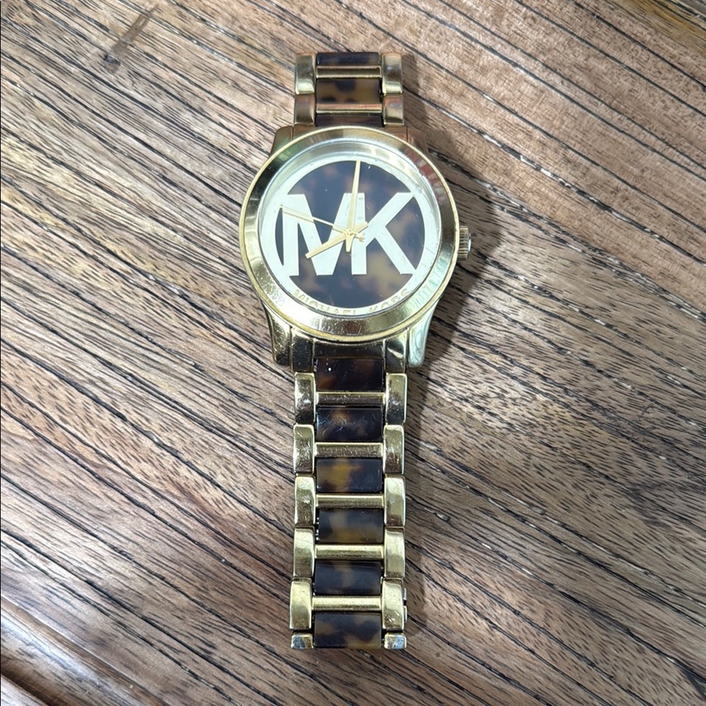Michael Kors Gold and Brown Men's Watch